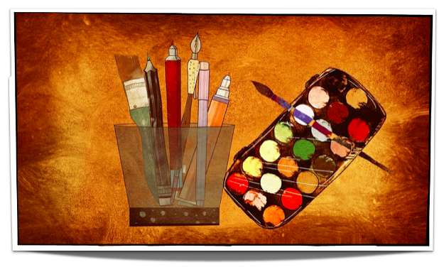 Image of art supplies