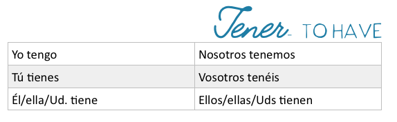tener - to have